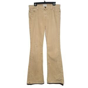 Current/Elliott Tan Cowboy Low Rise Corduroy Bootcut Flare Pant Size 29